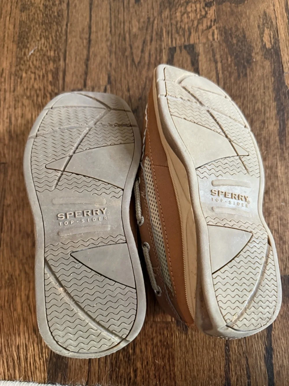 Kids Sperry Brown Boat Shoe with Tan Accents